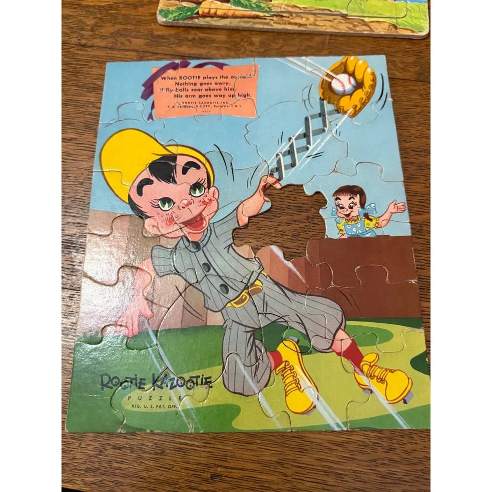 Vintage Rootie Kazootie Oswald Rabbit Inlaid‎ Puzzles Lot 4 1950s 1960s Lantz